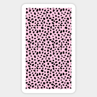 Dalmatian Animal Print Spots Black Light Pink Polka Dots Sticker